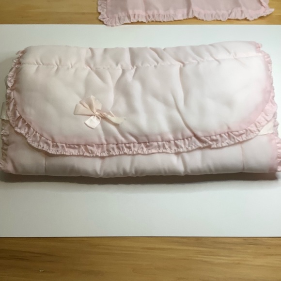 VINTAGE Pink Baby Crib Quilt Blanket - Picture 10 of 12